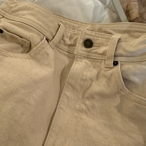 Sezane LE CROP Pants in Mottled Ecru - Picture 4 of 4